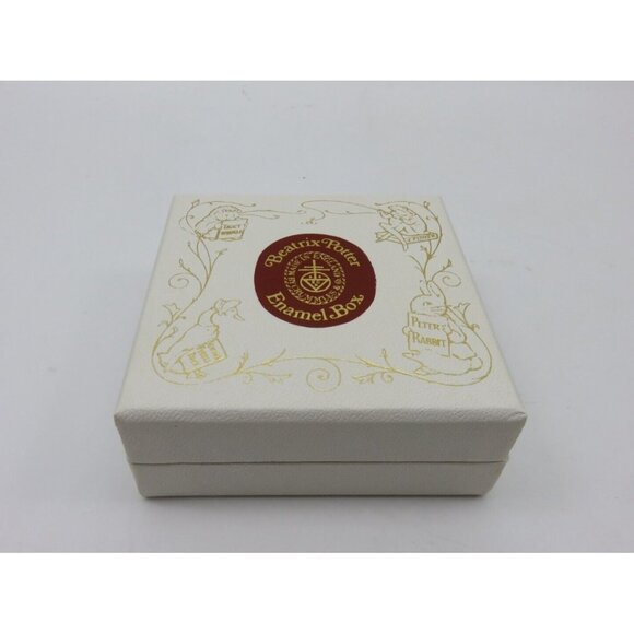 Beatrix Potter JEREMY FISHER Crummles Enamel Trinket Pill Box Vintage With Case - Picture 4 of 11